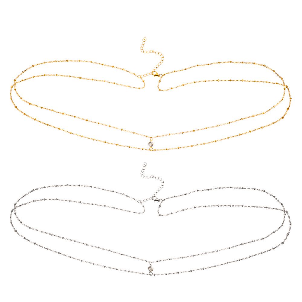 Chuỗi hạt đồng đeo hông hai lớp thời trang mùa hè quyến rũ cho nữ