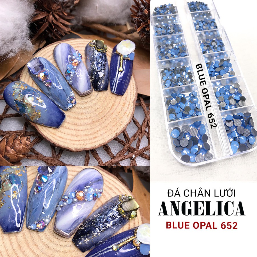 Đá Chân Lưới 14 Khía Blue Opal ANGELICA 652