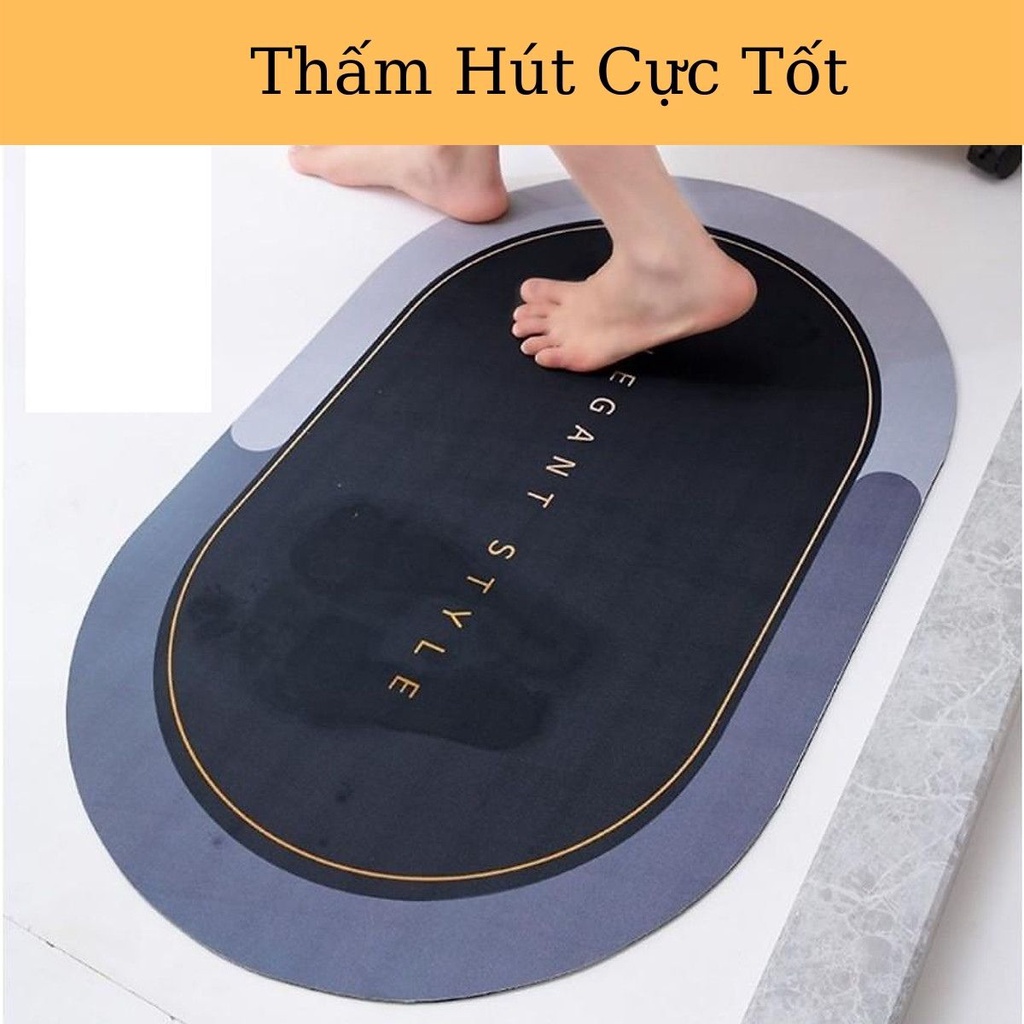 Thảm lau chùi chân Silicon thấm hút cho nhà tắm chống trượt êm ái