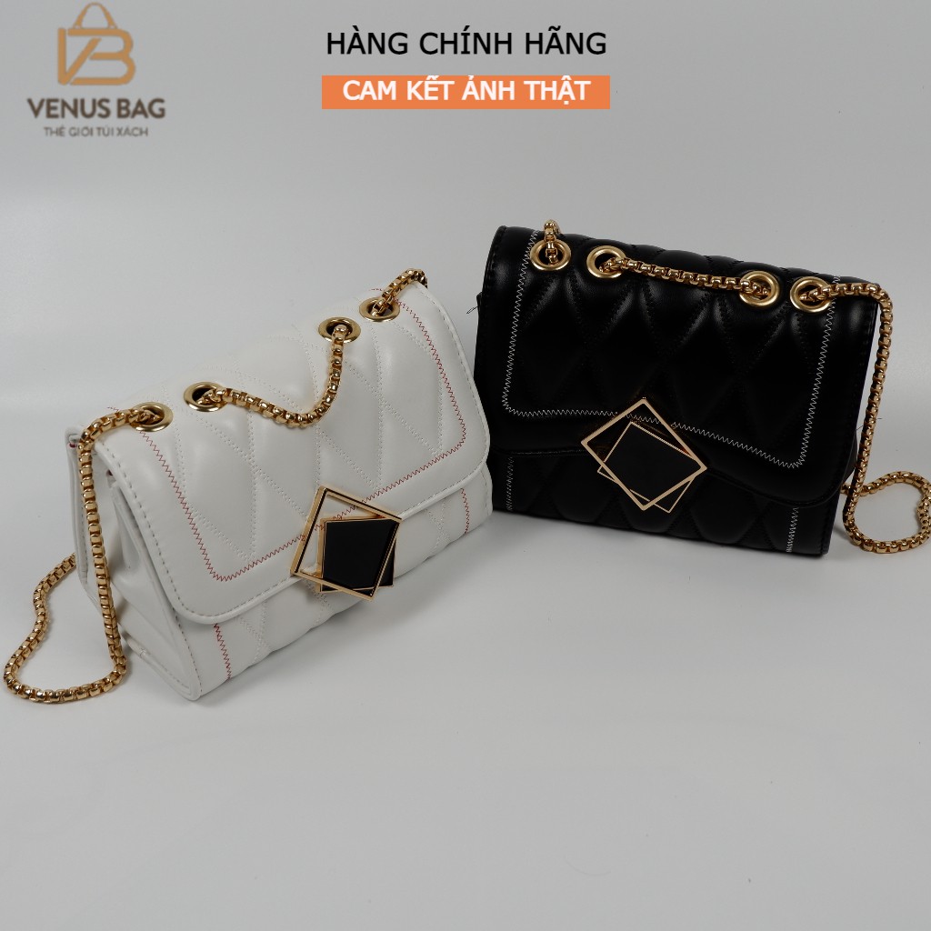 Túi đeo chéo nữ khóa gương cao cấp da PU mềm, mịn Venus Bags-TTN12