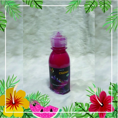 Màu Đổ Loang Chicken 5D Chai 100ml DIY Đổ Màu Acrylic Tượng Gấu Bearbrick, Tập Vẽ Tranh Độc Đáo