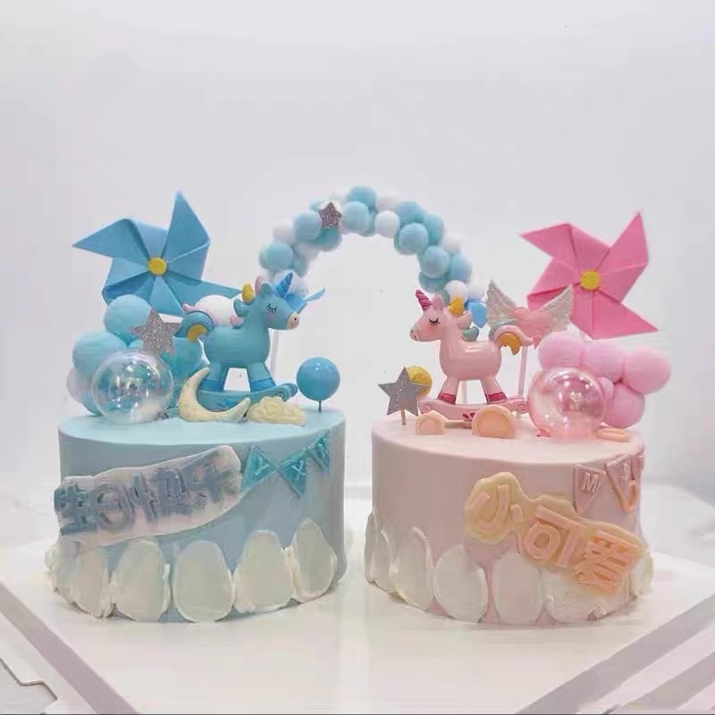 Unicorn Hồng, Xanh trang trí bánh kem