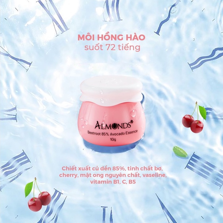Bộ đôi dưỡng môi ALMONDS sáp dưỡng hồng mềm môi và tẩy da chết