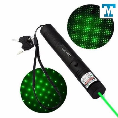 Đèn pin Laser 303 tia xanh,Đèn Laze xài pin sạc chiếu xa nhiều hình cực đẹp kunkun