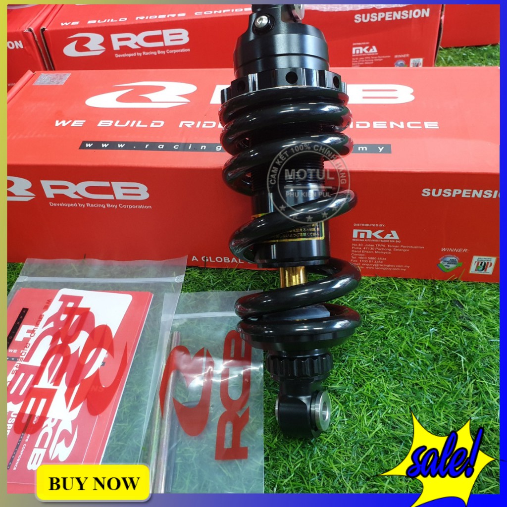 Phuộc xe Winner/Sonic RCB s2 đen ty vàng 229mm hàng Racing Boy chính hãng - s2w