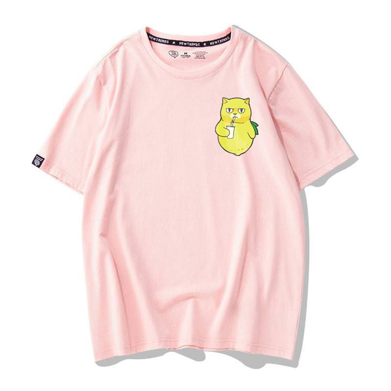 [Hàng Xịn, Gía Tốt] Áo Phông Thun Mèo Trái Cam Mini Nam Nữ - Unisex - Cotton - Mã AT016