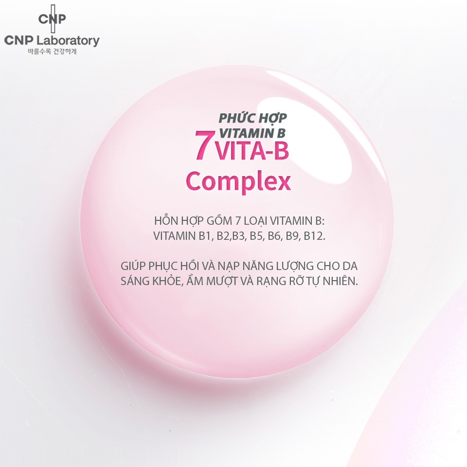 [Mã COSLG5 giảm 10%]Tinh chất hồng 7 loại Vitamin B phục hồi và làm sáng da CNP Laboratory Vita-B Energy Ampule 15ml
