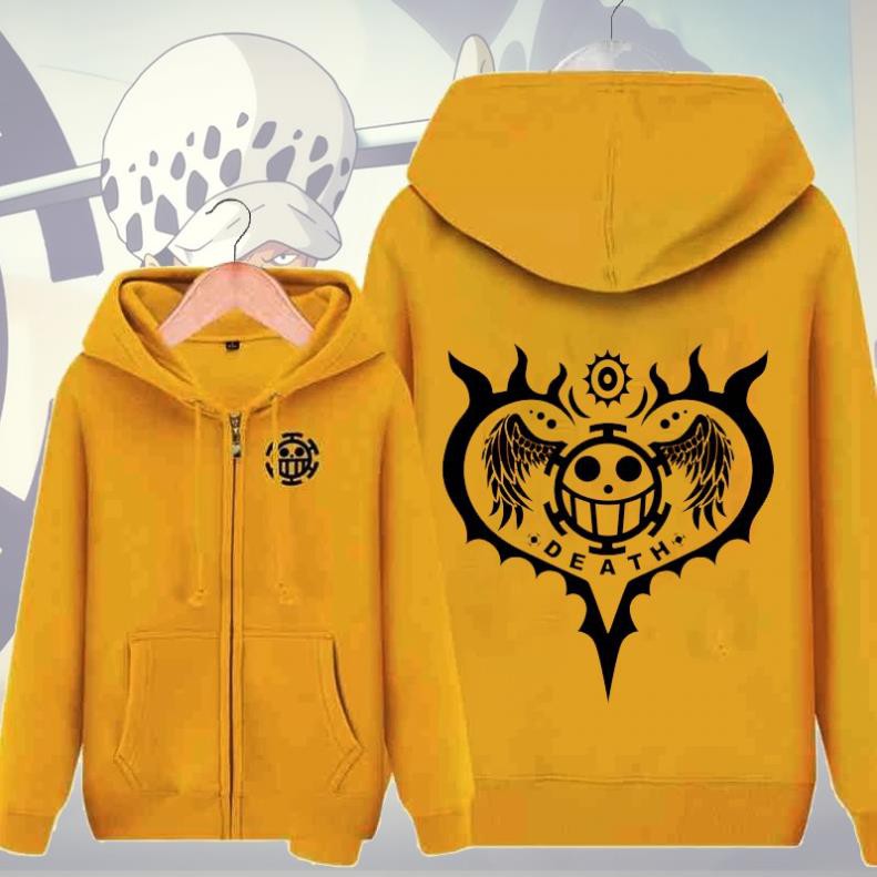 🔥Siêu Rẻ🔥Áo khoác hình xăm Law One Piece màu vàng cực chất