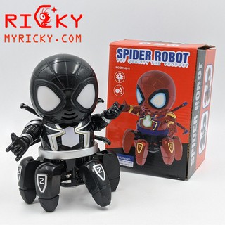 Robot Spider Man biểu diễn theo nhạc