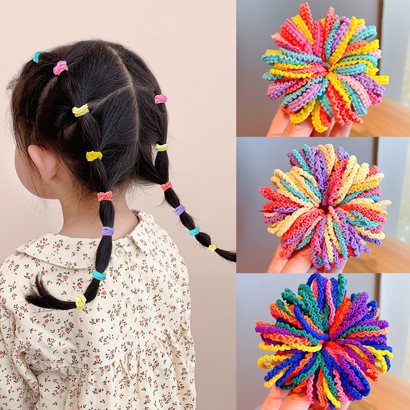 Dây Buộc Tóc Cao Su Nhiều Màu Xinh Xắn Cho Bé Gái