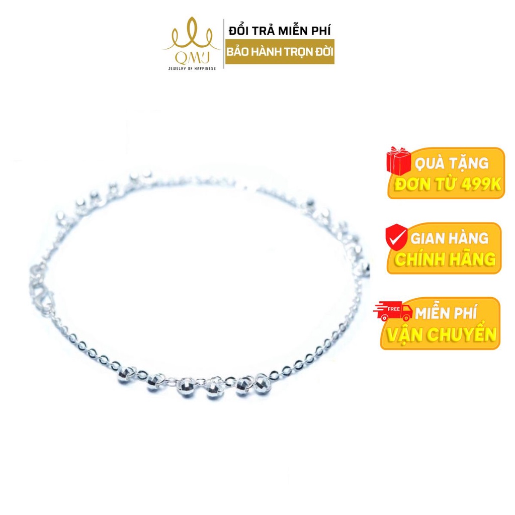  Lắc chân QMJ Bi rơi bạc 925 sáng long lanh - Q048