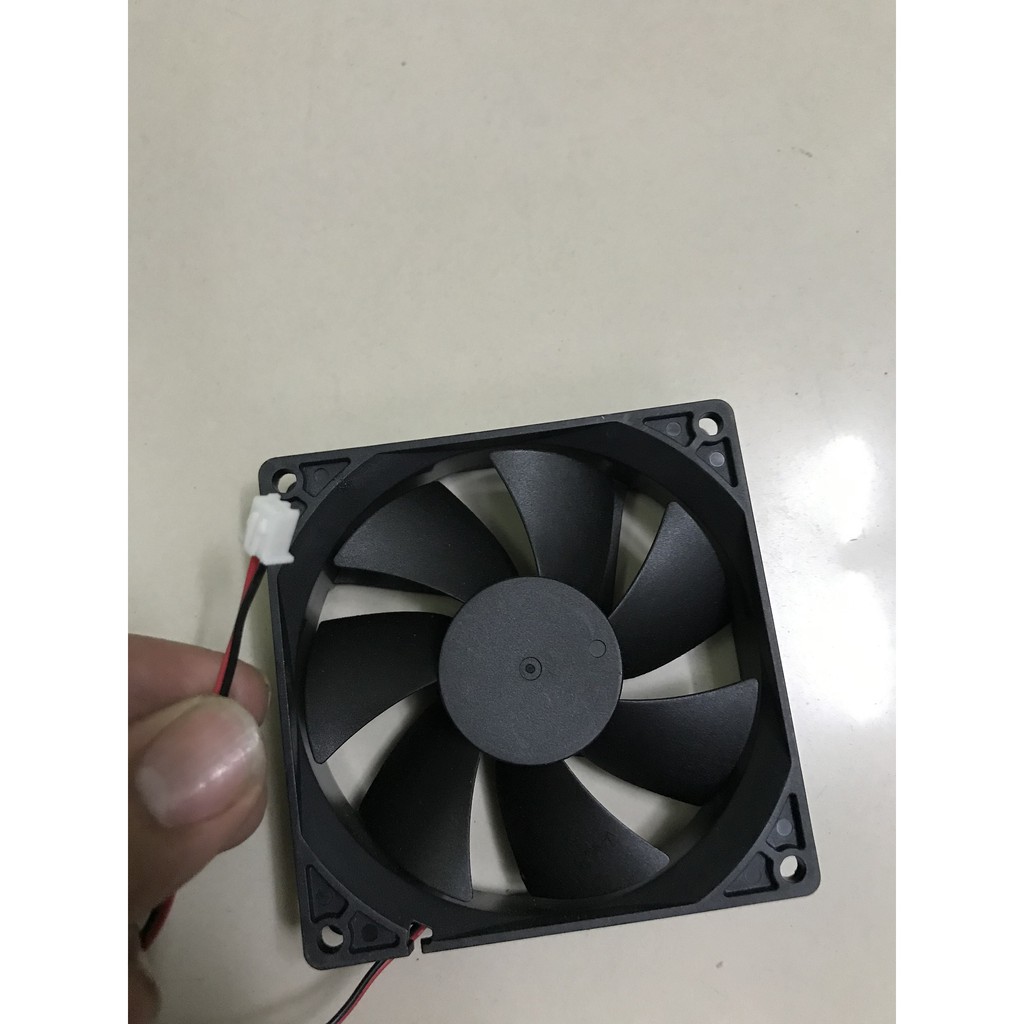 quạt hút gió tủ lạnh DC 2 dây, 24V, 9x9