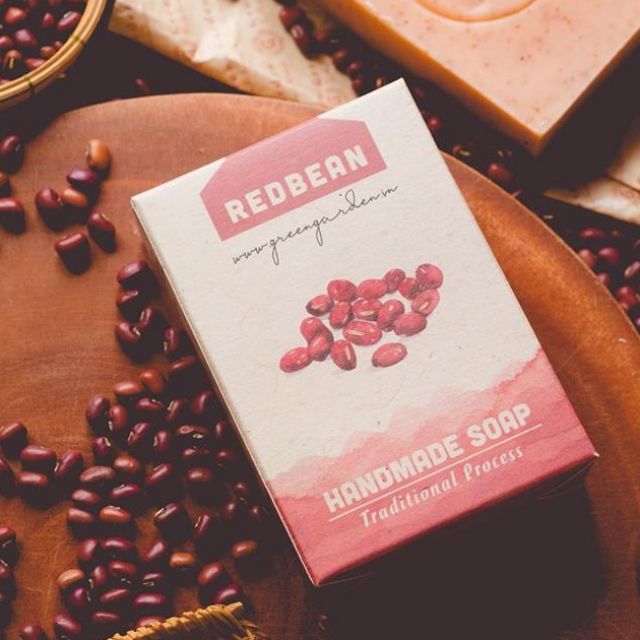 (2023) XÀ PHÒNG ĐẬU ĐỎ GREEN GARDEN (GREEN GARDEN RED BEAN HANDMADE SOAP)