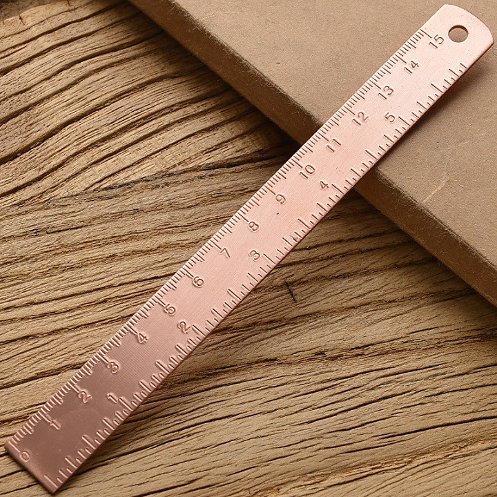 THƯỚC ĐO 15 CM BẰNG ĐỒNG NGUYÊN CHẤT  - 000497