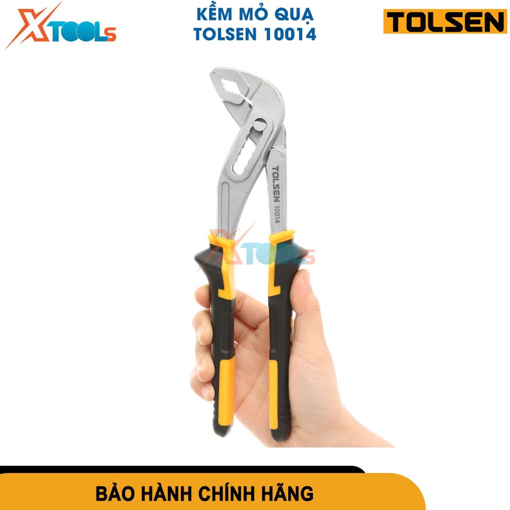 Kìm mỏ quạ 250mm Tolsen 10014 có 7 nấc điều chỉnh độ rộng miệng kẹp tối đa 35cm hợp kim thép chống gỉ[CHÍNH HÃNG][XTOOLS