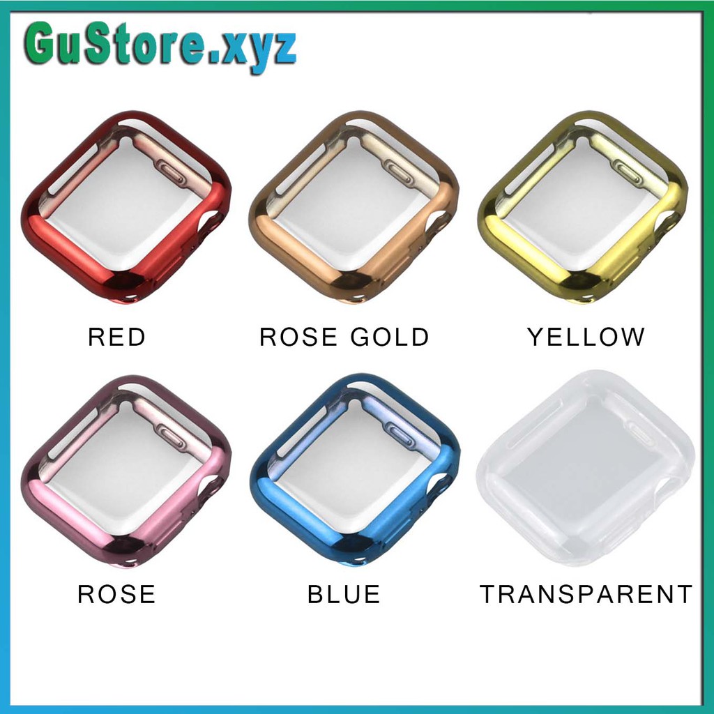 Ốp TPU dẻo full màn viền cao cấp dùng cho Apple Watch (CÓ MÀU XANH ĐỎ GIỐNG SERI 6) Gu Store ♥️FREESHIP♥️