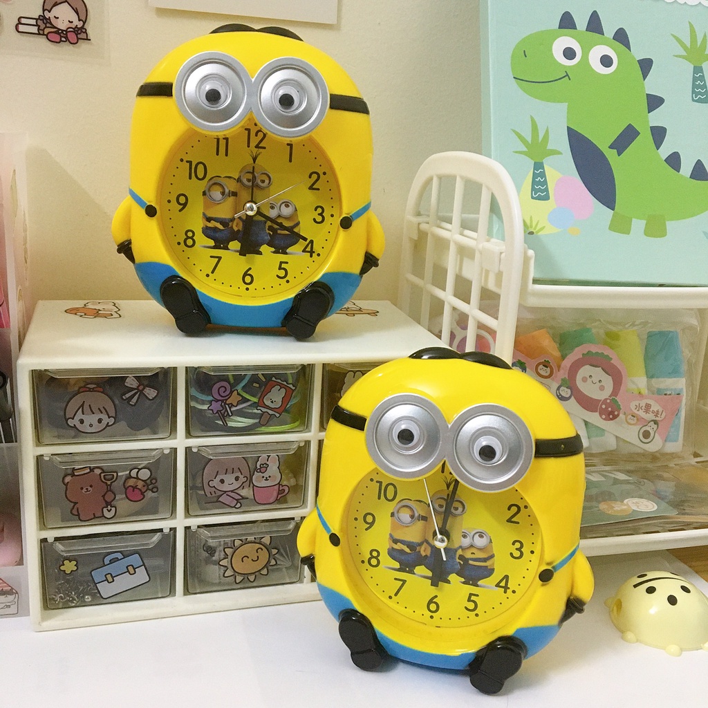 (Sỉ cực rẻ) (Có Video) ĐỒNG HỒ BÁO THỨC ĐỂ BÀN KẺ TRỘM MẶT TRĂNG MINION - ĐỒNG HỒ ĐỂ BÀN BÁO THỨC