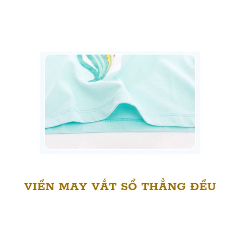 Áo Thun Ngắn Tay Bé Gái Cotton 100% Little Maven Hình Ngựa Pony Xanh Chất Mềm Mát Cho Bé 12-24kg Từ 2-7 Tuổi