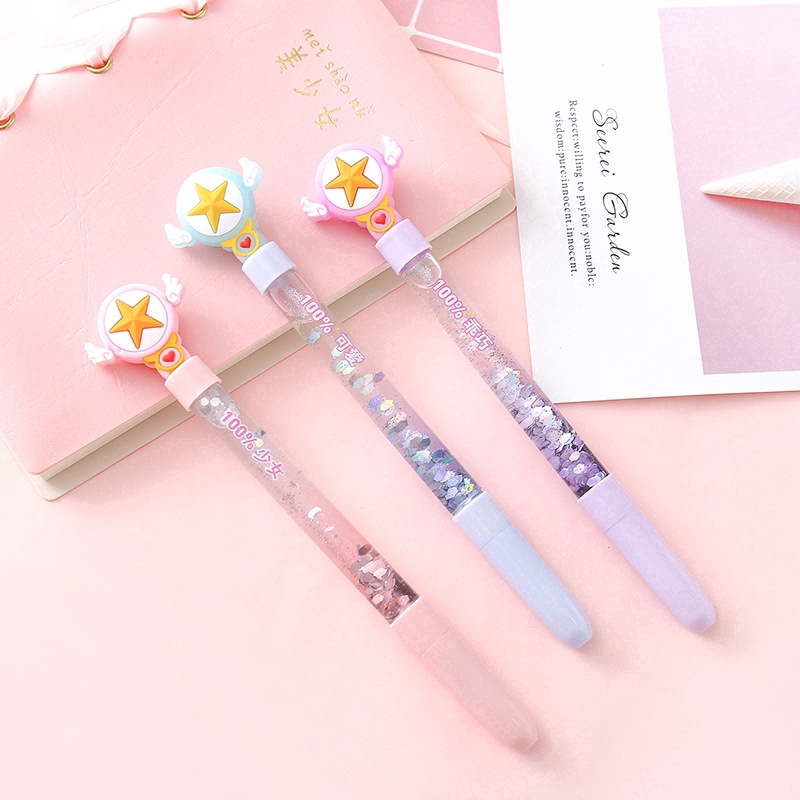 Creative girl heart flow pen 0.5 mm lovely fairy pen