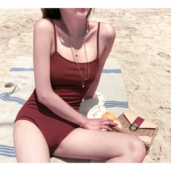 [Mã WAMT1505 giảm 10K đơn 0K] (Đủ size- Video) Bikini liền thân QC cao cấp đỏ đô hở lưng cực đẹp | BigBuy360 - bigbuy360.vn