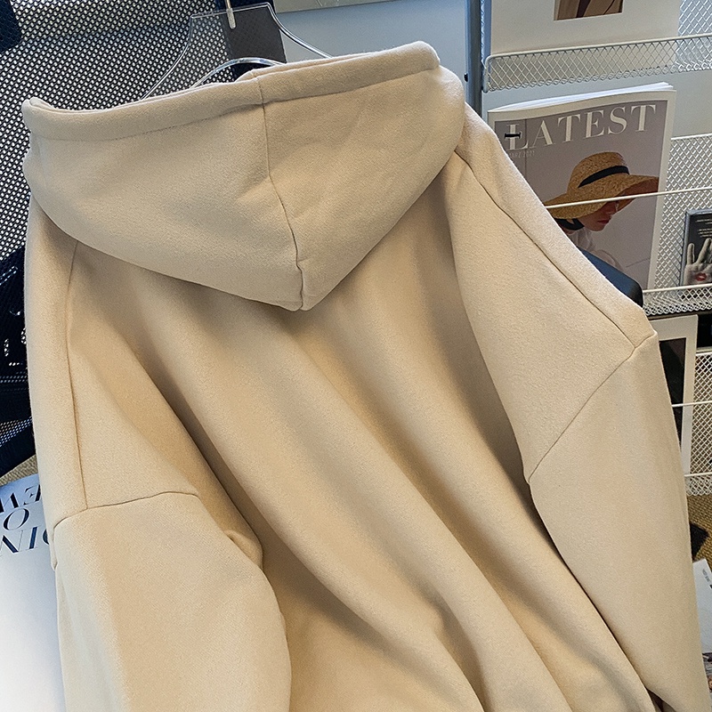 ZHELIHANGFEI Áo Hoodie Tay Dài Dáng Rộng Hợp Thời Trang Dễ Phối Đồ