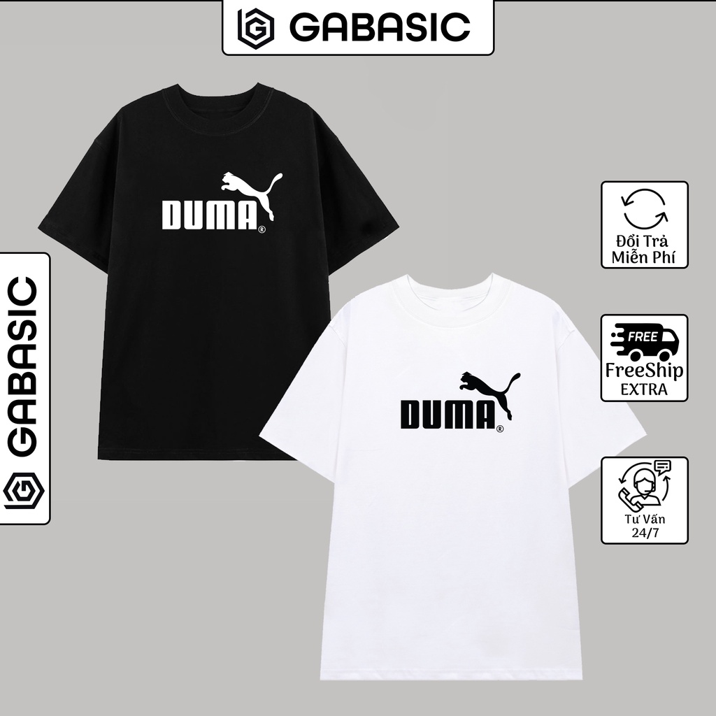 Áo Thun Nam Nữ DuMa Tấu Hài Thương Hiệu, Áo Phông Unisex Cotton 2 Chiều MÀU ĐEN Mặc Phong Cách Trẻ Trung Năng Động
