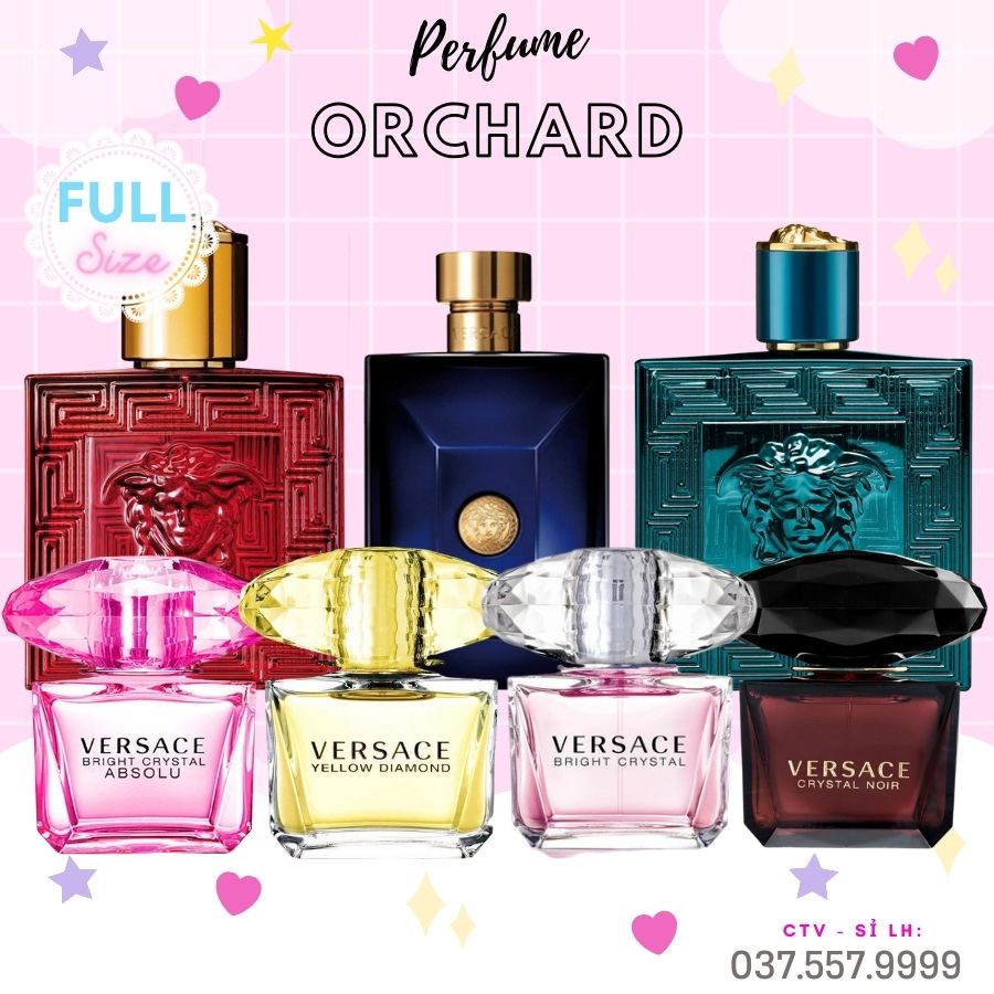 Nước Hoa Versace Nam, Versace Bright Crystal 90ML, Pour Homme 100ML, Nước Hoa Versace Chính hãng