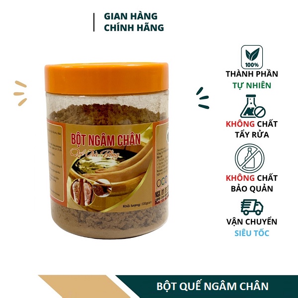 Bột Quế Ngâm Chân Khử Mùi Thư Giãn Tẩy Tế Bào Chết - Hương Quế Trà Bồng 500g