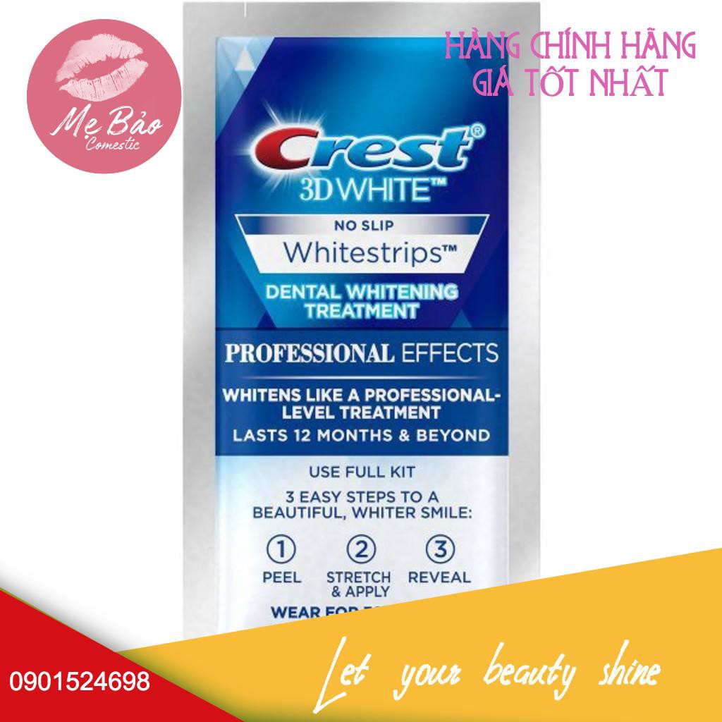 [CHÍNH HÃNG] Miếng dán trắng răng Crest 3D White (Miếng lẻ)