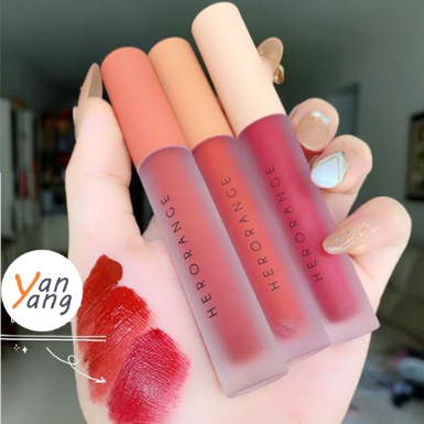 Set 3 son kem lì Herorange Fluffy Lip Glaze đẹp hot tiktok