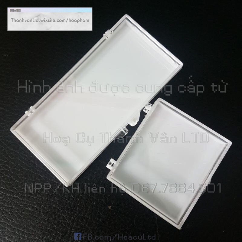 Hộp rỗng nhựa pocket chiết màu nước | đựng lưu trữ sticker, bông tai, khuyên tai, nhẫn | pan 0.5ml khay 24 ô