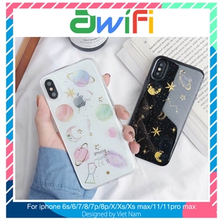 Ốp điện thoại Awifi hình vũ trụ thiên hà cho iPhone 5/5s/6/6s/6plus/6s plus/7/8/7plus/8plus/x/xs/xs max/11/11pro max