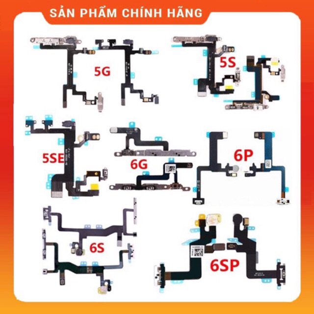 Cáp nguồn và cáp âm lượng gạt rung zin cho 5s 6g 6s 6plus 6splus