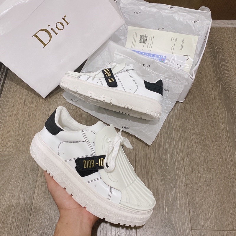 GIẦY DIO ID WHITE BLACK SNEAKER ĐỘN ĐẾ LAI AU CAO CẤP