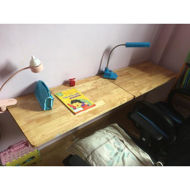 Bàn gấp treo tường thông minh Kanto Home 40x80cm gỗ tự nhiên