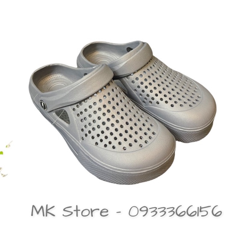 Dép Sục Nhựa Lỗ Bít Mũi Đi Mưa - SL018 - Dép Crocs nam siêu nhẹ siêu bền mang đi làm không thấm nước