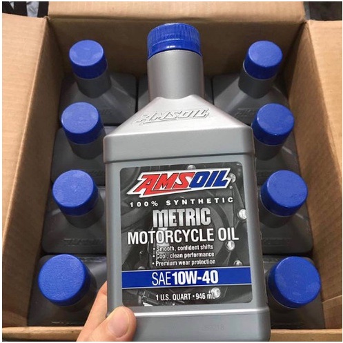 Dầu nhớt xe số,xe tay côn,xe tay ga cao cấp Amsoil Metric 10W-40