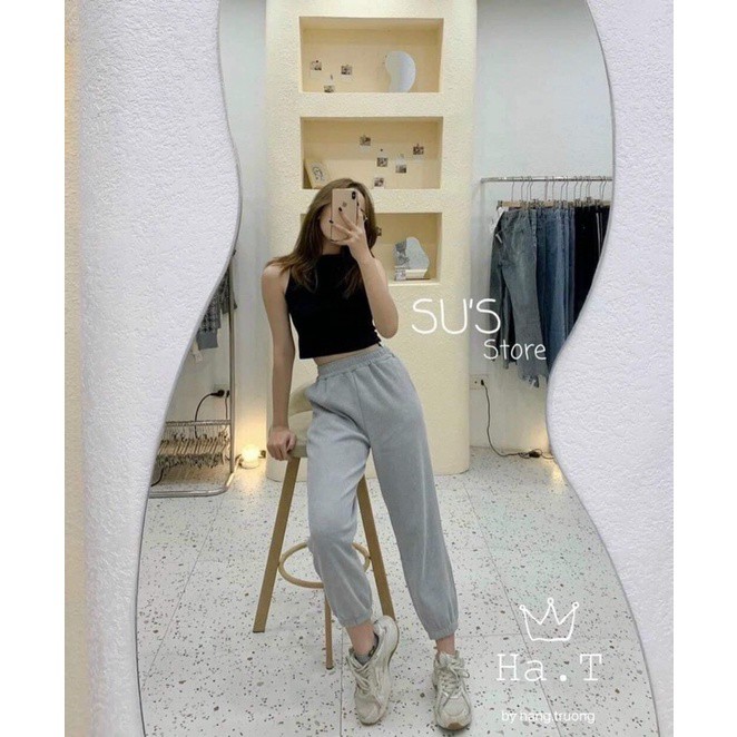 [Ảnh thật/video Q 01] Quần bom chun, Quần jogger Ống rộng đủ màu chất bo tăm dày dặn