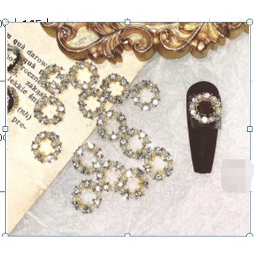 charm tròn trang trí nail