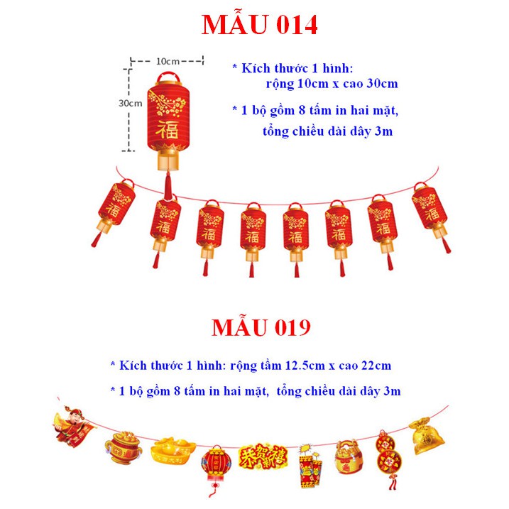 Cờ dây trang trí tết (Nhiều mẫu)