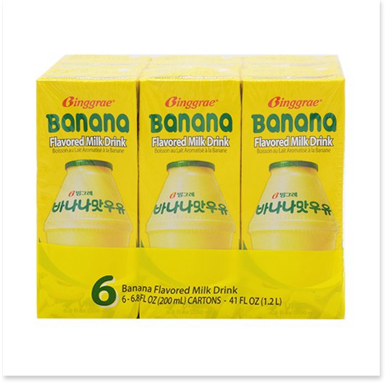 Sữa Chuối Banana Milk Binggrae Hàn Quốc - Lốc 6 Hộp