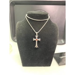 Dây chuyền Chrome Heart Cross bạc đa đỏ fullbox cao cấp có bảo hành.