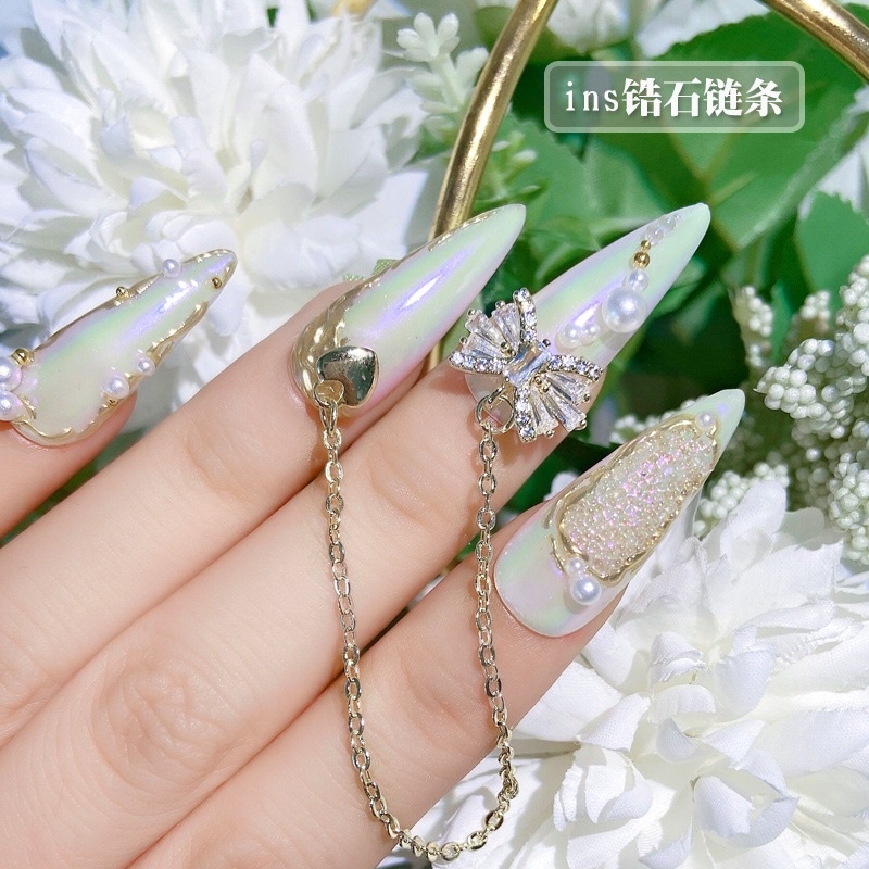 Charm dây xích đính móng tay ,charm dây xích nail