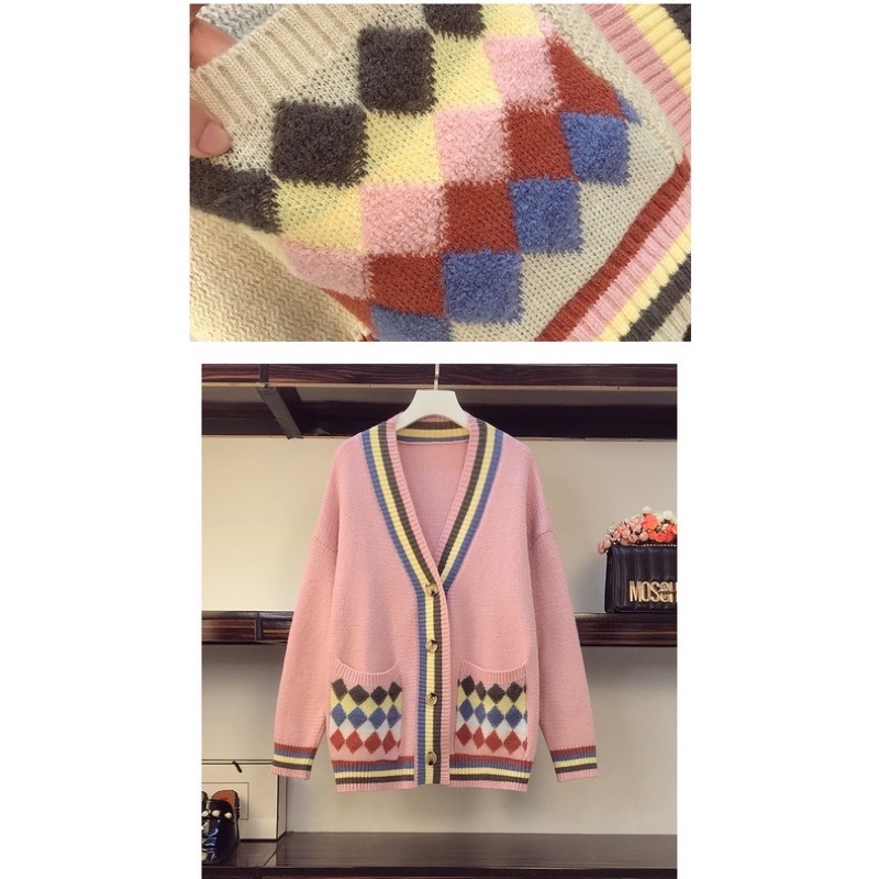 🌸Hàng Order🌸Váy Đầm Bigsize Khoác Len Cardigan Thổ Cẩm Nhiều Màu Trẻ Trung Năng Động🌸Hàng Quảng Châu | BigBuy360 - bigbuy360.vn