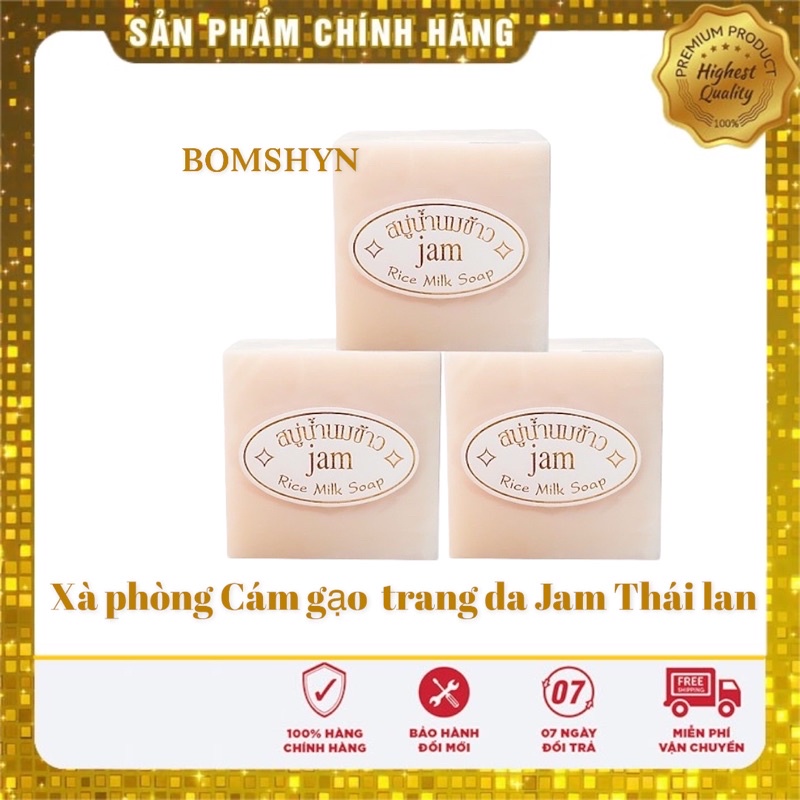 01 bánh xà phòng sữa gạo Jam chính hãng thái lan