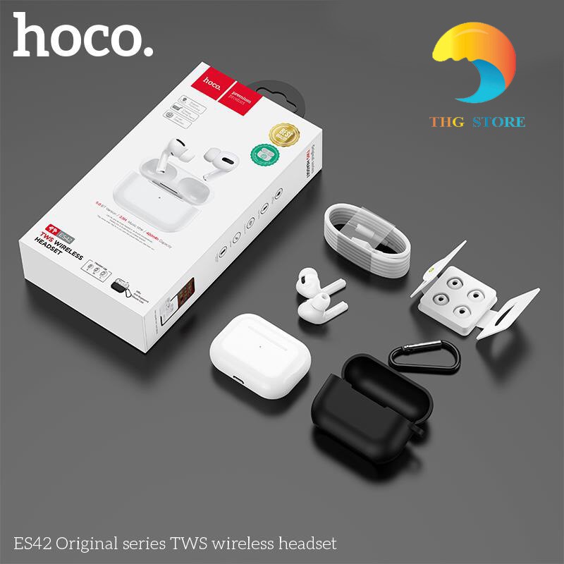 Tai nghe Bluetooth HOCO ES42 NEW 2020 BT5.0  - Pin 400mAh - Hỗ trợ sạc không dây - Tặng kèm case - hàng chính hãng