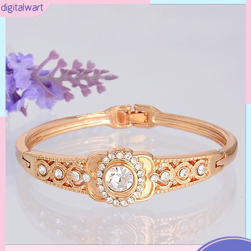 Vòng Tay Thiết Kế Mạ Vàng Đính Đá Thời Trang Dành Cho Nữ