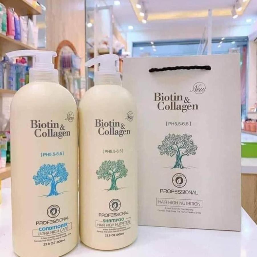 [HIT]DẦU GỘI- XẢ DƯỠNG TÓC BIOTIN  & COLLAGEN 1000ML