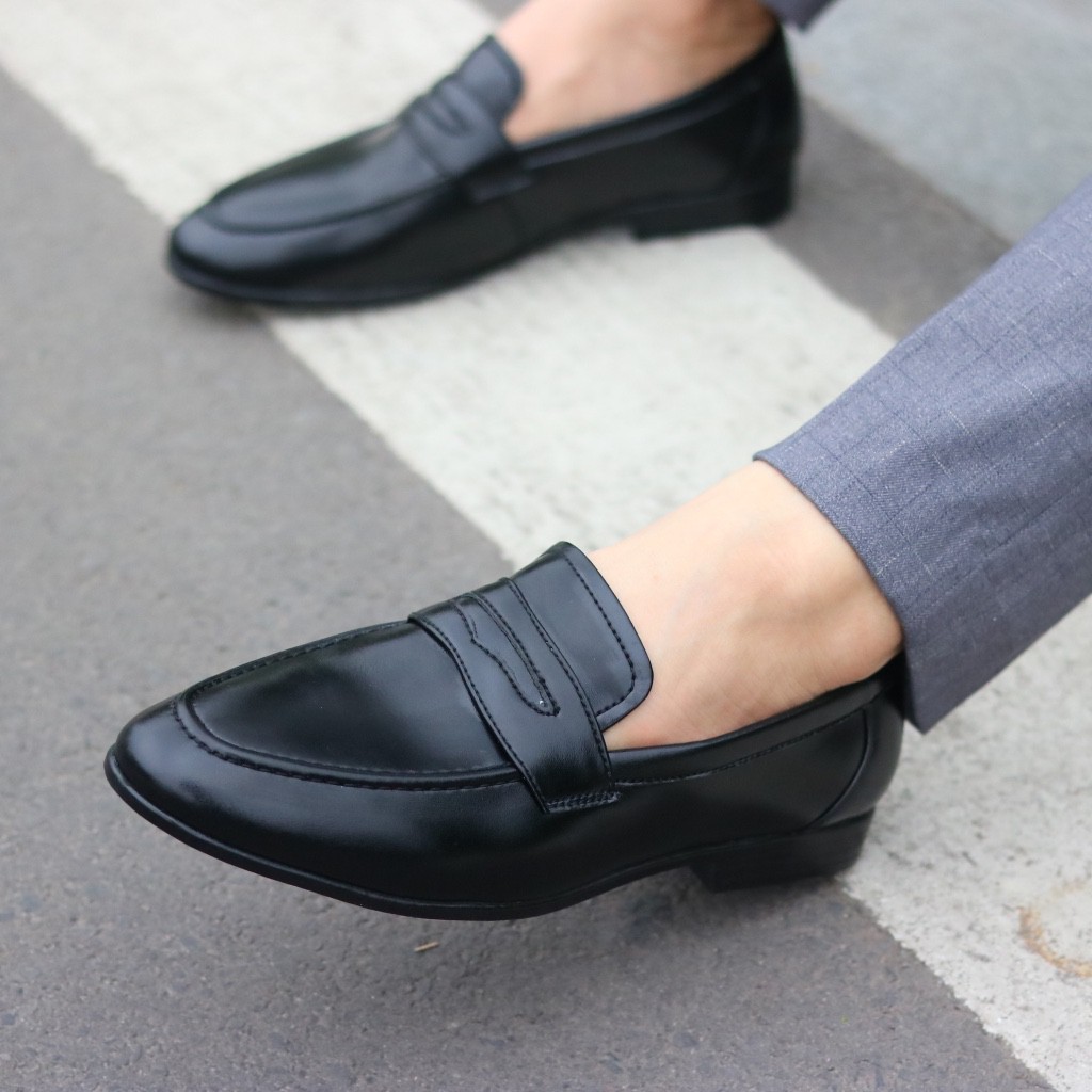 Giày Da Nam,giày lười nam,giày nam đẹp da lì đai khoét mã X076 | BigBuy360 - bigbuy360.vn