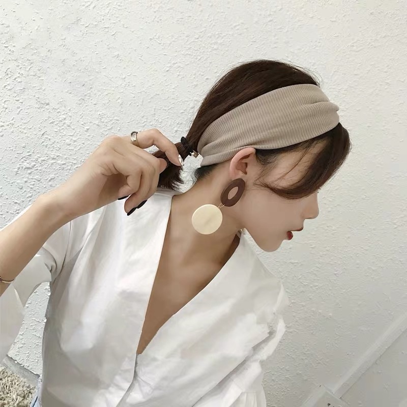 Băng Đô Vải Cotton Co Giãn Thời Trang 2020 Dành Cho Bé Gái